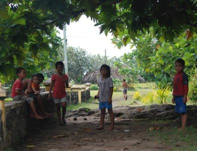 Kids near the north point of Manono