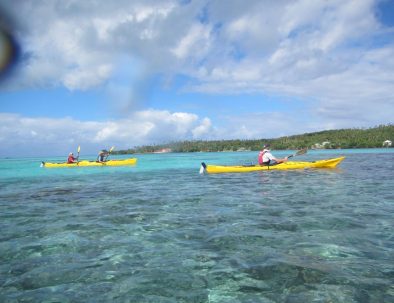 Kayaking over the reef